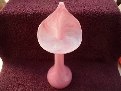 Buy Alum Bay, Isle Of Wight Glass, Tall JIP Vase, Pink Shades, Excellent Condition. • 19.99£