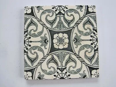 Buy Antique Vict. Wedgwood? Blue & White Aesthetic Print Wall Tile W/central Flower • 20£