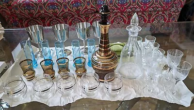 Buy Vintage 70s Decanter Sets And Liqeuer Glasses • 20£