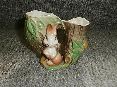 Buy Withernsea/eastgate Pottery Fauna Rabbit/bunny With Tree Trunk Ornament Or Vase • 4.99£