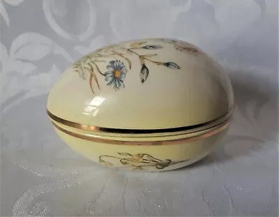 Buy Palissy Royal Worcester Spode Trinket Box Bone China Egg Shaped Lidded Pin Dish • 25.95£