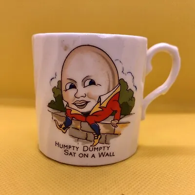 Buy Vintage Humpty Dumpty Nursery Rhyme Children’s Cup English China Mid Century • 4.95£