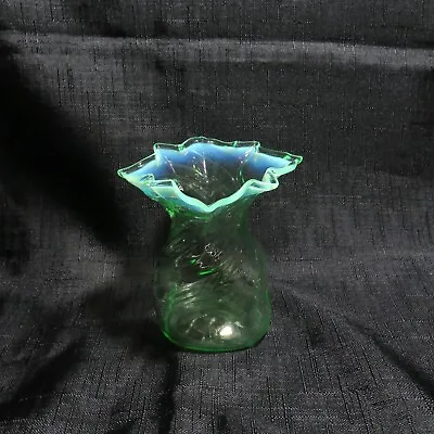 Buy Victorian Vaseline Glass Vase • 69£
