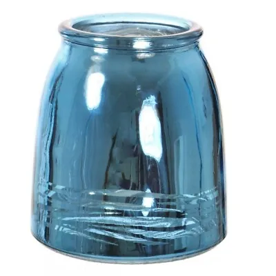 Buy Metallic Swirl Blue Glass Bud Vase (13cm) Jar Home Decoration Decor Ornament • 7.49£