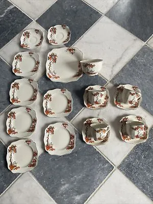 Buy Vintage China Tea Set Cup Saucer Side Plate Serving Plate Bowl Oriental Flower • 11.50£
