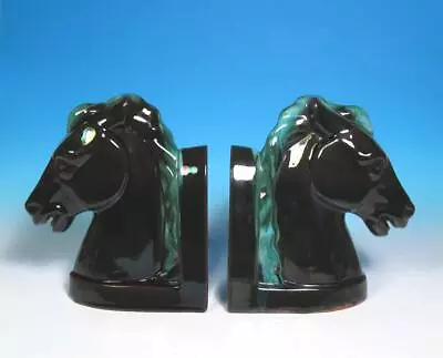 Buy Blue Mountain Pottery Canada PAIR Horse Head Vintage Mid Century Modern Bookends • 37£