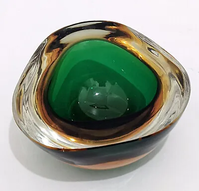 Buy Vintage Flavio Poli Sommerso Murano Glass Bowl • 32.99£