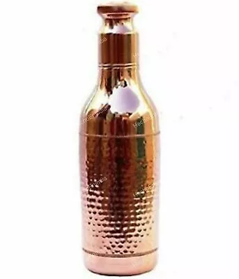 Buy Copper High Neck Drinking Water Bottle Ayurvedic 1Ltr Vessel Leak Proof • 32.06£