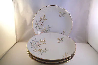 Buy Vintage Thomas Germany Set Of 4 Coupe Soup Bowls Blue Leaves Flowers • 28.39£
