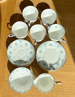 Buy Crown Staffordshire Bone China Tea Set - Forget Me Not • 30£