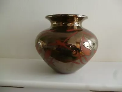 Buy Studio Pottery Luster Fish & Starfish Vase By Mary Neville & Ivor Green • 34.99£