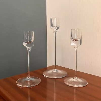 Buy A Set Of Three Wedgwood Clear Crystal Glass Sandringham Candle Holders • 34.95£