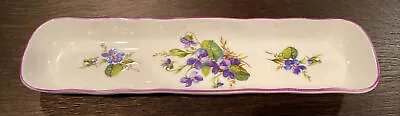 Buy Crown Staffordshire Fine Bone China 1801 Floral Dish Purple Made In England • 15.18£