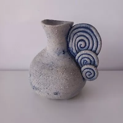 Buy Studio Pottery Stoneware Bud Vase Unglazed Grey Blue • 35£
