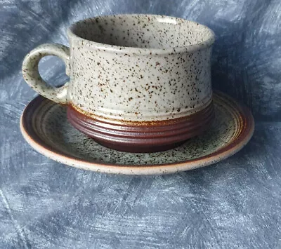 Buy PURBECK POTTERY — PORTLAND — 1 TEA CUP—1 SAUCER — 250 ML —OVEN TABLE—1970s— MLV • 9.50£