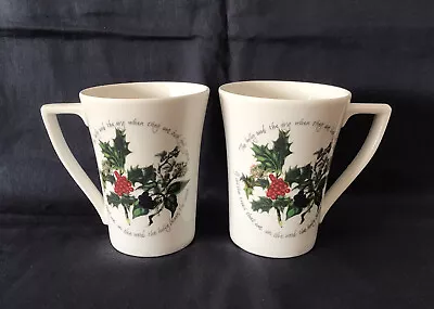 Buy 2x Portmeirion The Holly And The Ivy - Mugs VGC • 19.99£