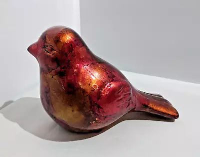 Buy Ceramic Pottery Red Bird 7.5  Figurine Red & Gold • 8.53£