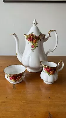 Buy Royal Albert Old Country Roses Coffee Pot, Milk Jug And Sugar Bowl • 20£