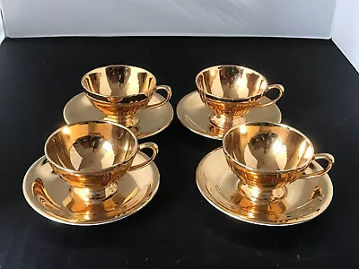 Buy Royal Winton Grimwades Golden Age 4 X Duos - Tea Cups And Saucers, 1950s • 15£