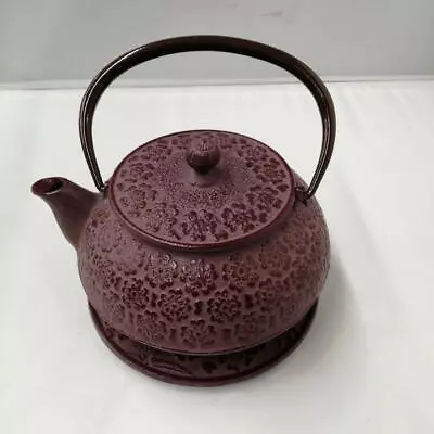 Buy Southern Ironware Sakura Enameled Cast Iron Red Mini Kettle Herb Tea Infuser • 205.94£