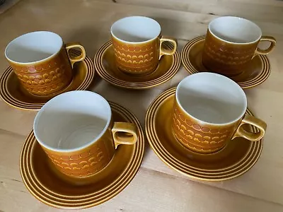 Buy Vintage Set Of 5 Hornsea Saffron Tea Cup Saucer & Side Plates Mid Century Retro • 25£