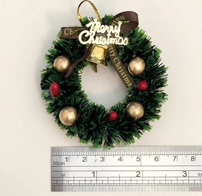 Buy Miniature Dollhouse Christmas Wreath  Decoration 1:12 Scale Xmas Home Decor UK • 2.99£