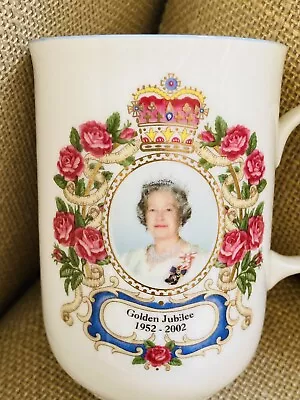 Buy Fine Bone China Queen Elizabeth II Golden Jubilee Commemorative Mug. 1952-2002. • 6.99£