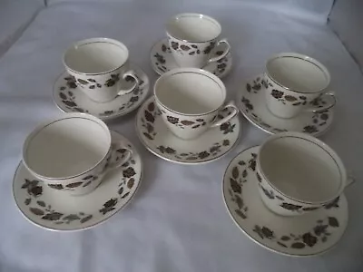 Buy Ironstone Ware By Myott - Springwood. 6 Cups & Saucers. Made In England • 12£