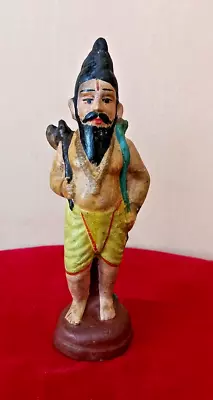 Buy Antique VTG Lord Rama Parashurama Handcrafted Old Pottery Terracotta Idol Statue • 89.14£