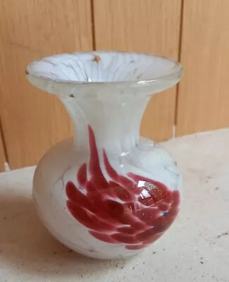 Buy Mdina Art Glass Bud Posy Squat Vase Vintage Maltese Organic Sea Wave Backstamped • 15£