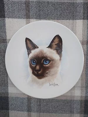 Buy Vintage Collectable Poole Pottery Siamese Cat Plate. Design By Deriek Brown. VGC • 10£
