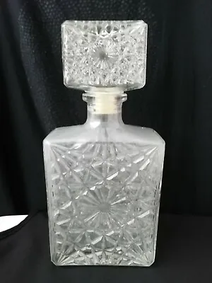 Buy Vintage Cut Glass Decanter 25 Cm Tall • 9.99£