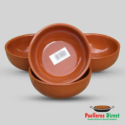 Buy Set Of 4 X 12cm Spanish Terracotta Soup / Cereal / Breakfast Bowls • 19.99£