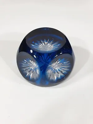 Buy Royal Doulton Paperweight Crystal Cobalt Cut To Clear  • 19.50£