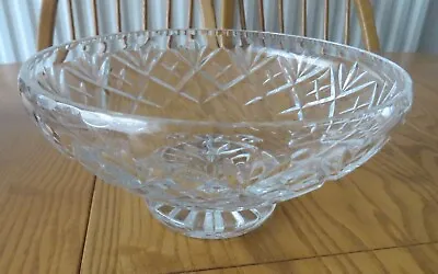 Buy Tutbury Lead Crystal Cut Glass Fruit Bowl Small Pedestal • 4.99£