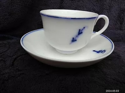 Buy Rare Meissen Cup & Saucer Porcelain Set Worm Sprig Pattern Flow Blue • 45£