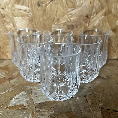 Buy 6 X Vintage Cristal D'Arques LONGCHAMP  Crystal Shot Glasses Glass 6cm • 14.99£