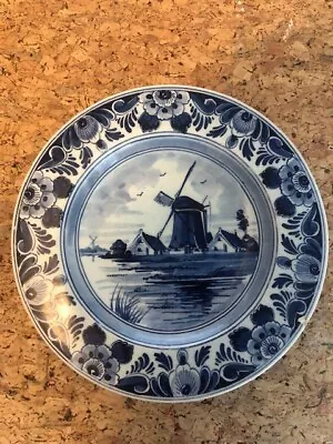 Buy Royal Delph 7.5  Blue And White Windmill Design Decorative Plate / Small Chip • 15.12£