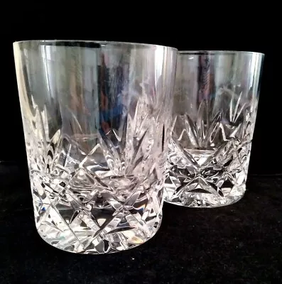 Buy Set Of 2 Ceska Crystal Double Old Fashioned CSK3 Glasses Marked • 38.54£