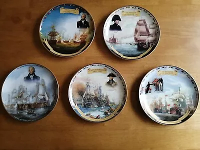 Buy 5 X Collectible Battle Of Trafalgar -Lord Nelson - Porcelain Plates (and Stands) • 5.95£