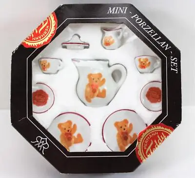 Buy Vintage Reutter Hermann Teddy Original Miniature Porcelain Toy Tea Set Germany • 28.88£