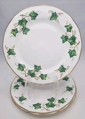 Buy Colclough Ivy Leaf 3 Vintage Side Plates Width 16cm • 8£