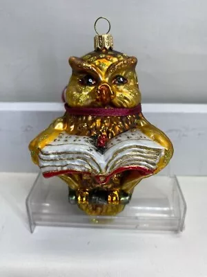Buy Glassware Art Studio-Poland-Wise Old Owl Ornament- Blown Glass- 4 - Used- No Box • 19.18£