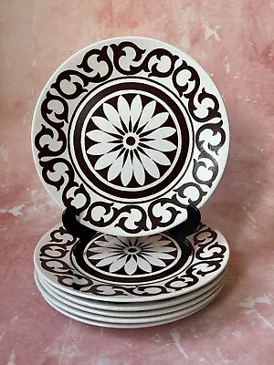 Buy Vintage Set Of 6 9” Diameter Plates Meakin Pottery Maidstone Bianca Pattern • 22£