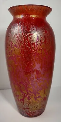 Buy Royal Brierley Studio Glass Red Iridescent 8  Vase Michael Harris • 44.99£