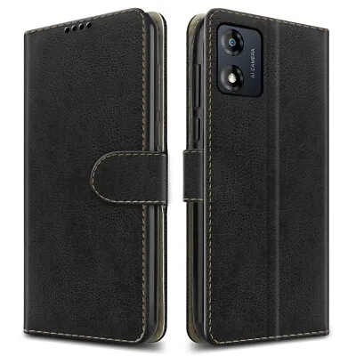 Buy Case For Motorola Moto E13, Leather Wallet Stand Phone Cover + Screen Protector • 5.45£