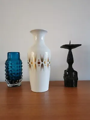 Buy Vintage Kaiser Porcelain West German White Porcelain Vase Space Age Design 26cm • 23£