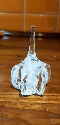 Buy Shapely Caithness Glass Scotland 6 X Pronged Ring Stand - Clear & White • 12.75£