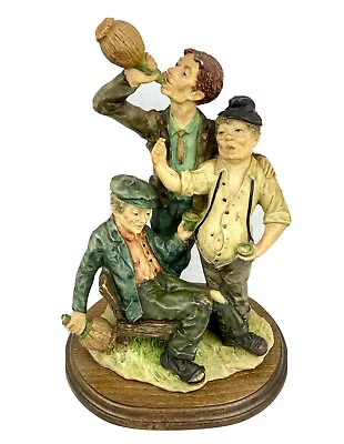 Buy Vintage Capodimonte Figure Three Men Drinking Together 13  Tall Including Base • 49.99£
