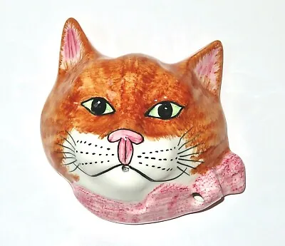Buy Babbacombe Pottery.   String Dispenser  Cat     Ginger Pink  Bow • 29.50£